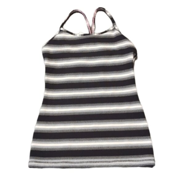 3/$20 IVIVVA By Lululemon Striped Racerback Tank Top Athletic Yoga Gymnastics - Picture 1 of 12